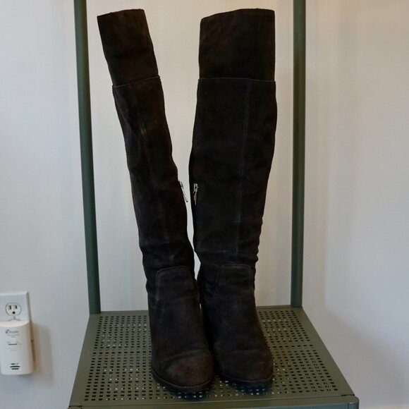 Steve Madden Saudy Suede Over-the-Knee Boots Size 8 - Dark Grey - Picture 3 of 11